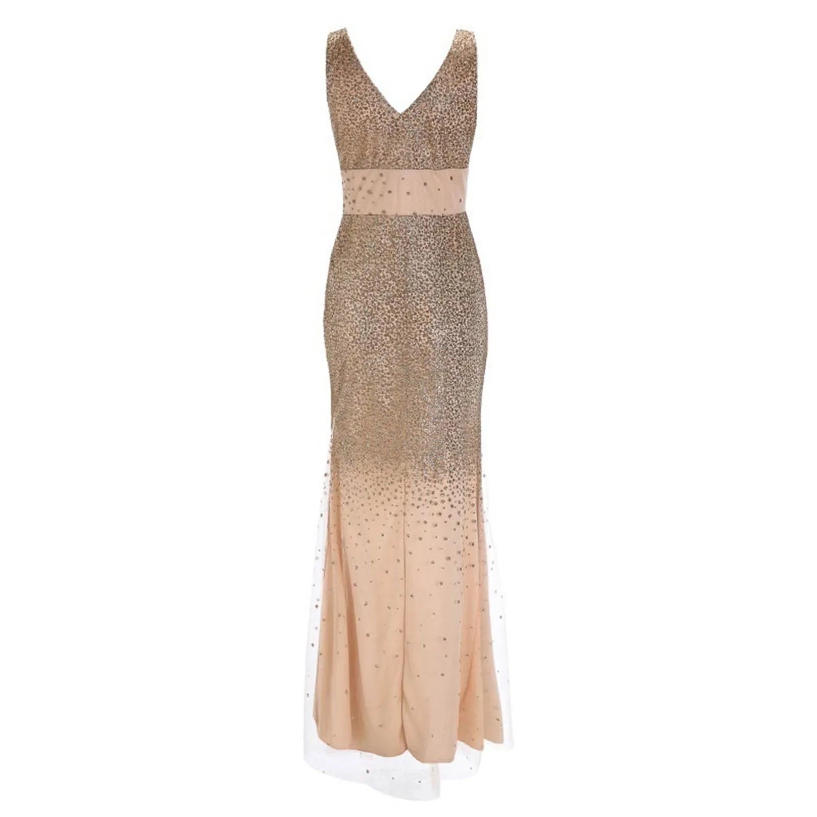 V Neck Sequin Dress