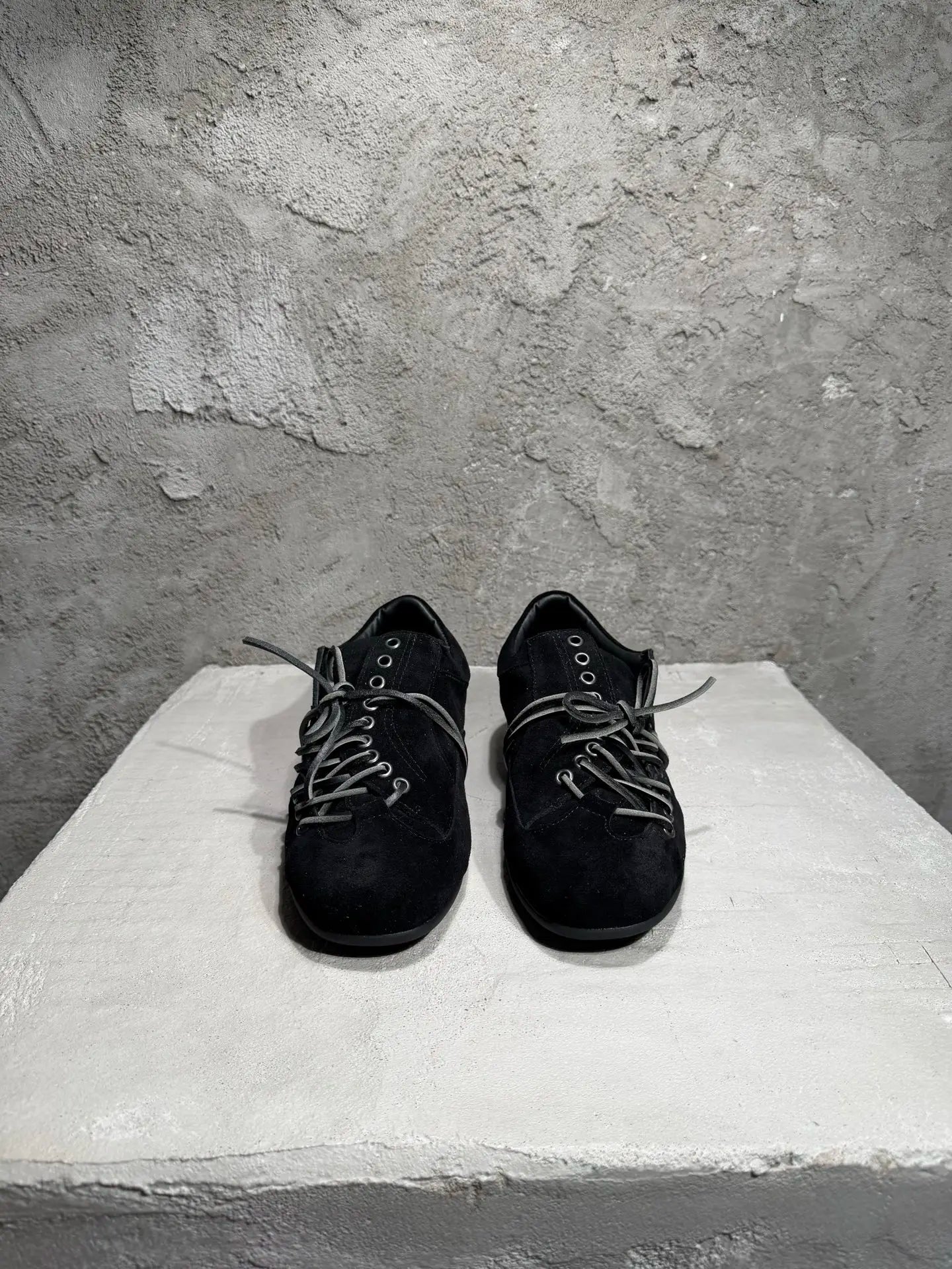 S Low Top Man Suede Leather Platform Sneakers