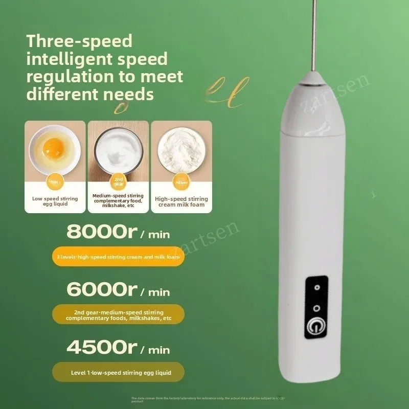 Wireless Milk Frother Electric Type C Handhel