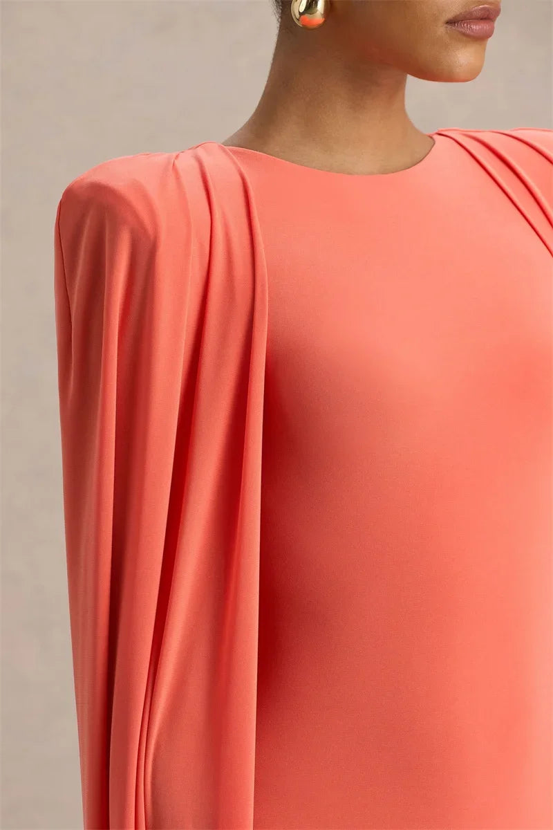 Sleeve Zipper O Dress