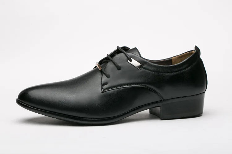Elegant Leather Italian Formal Dress Male Foo