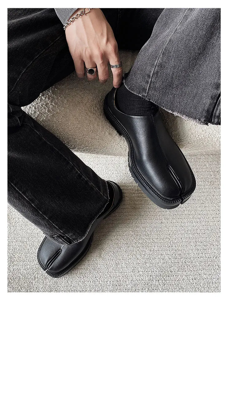 Women Genuine Leather Classic Split Toe Casua