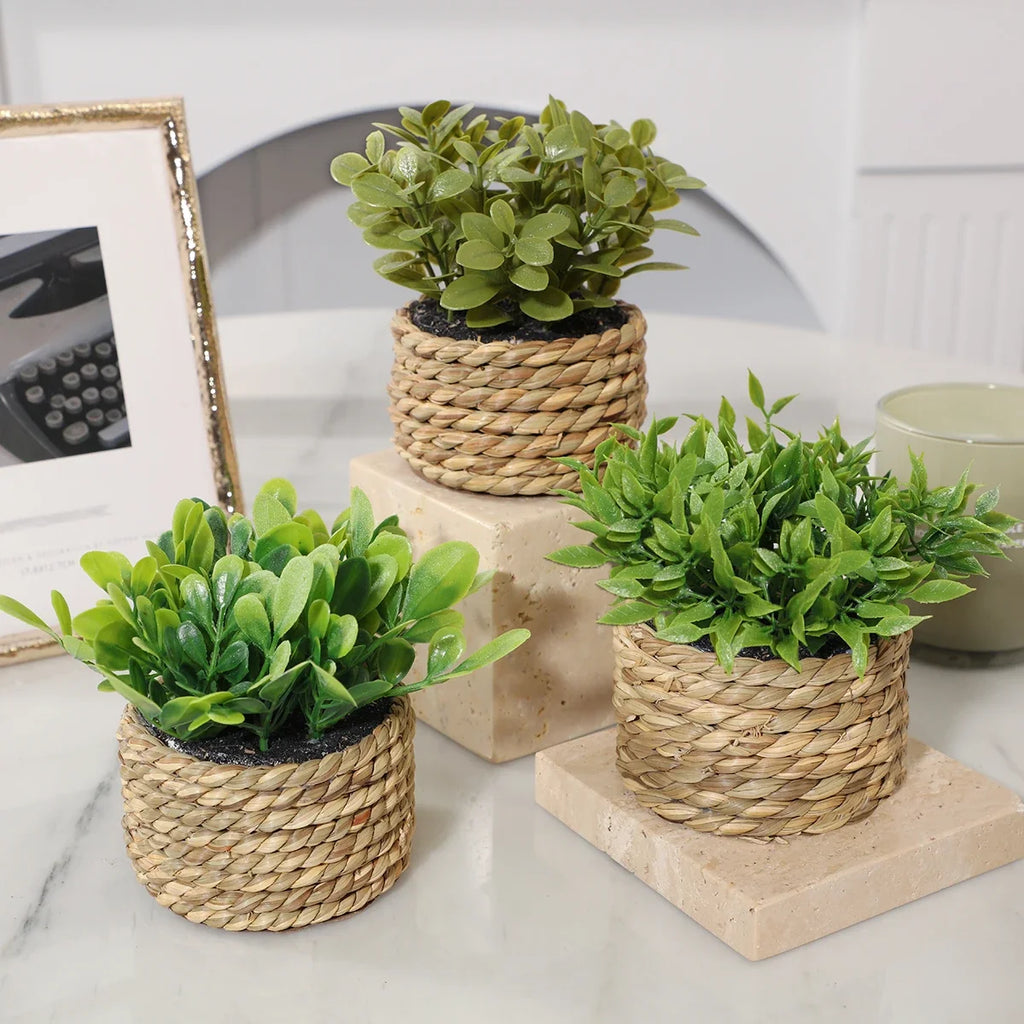 3pcs Green Artificial Plants