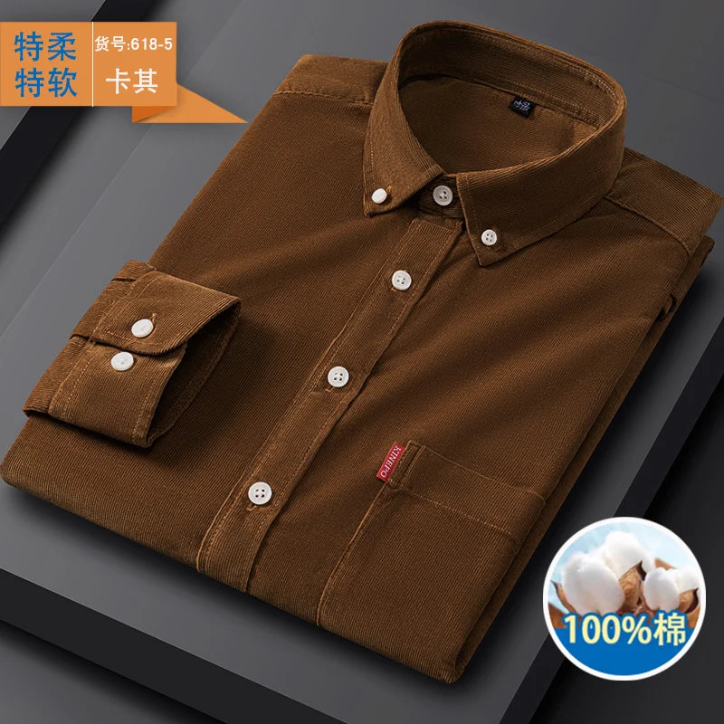 Mens longsleeved corduroy Shirt