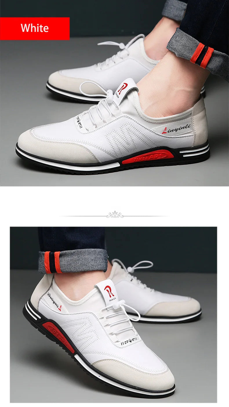 Fashion Genuine Leather Loafers Breathable Au