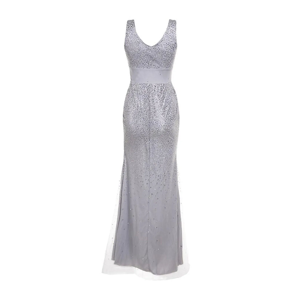 V Neck Sequin Dress