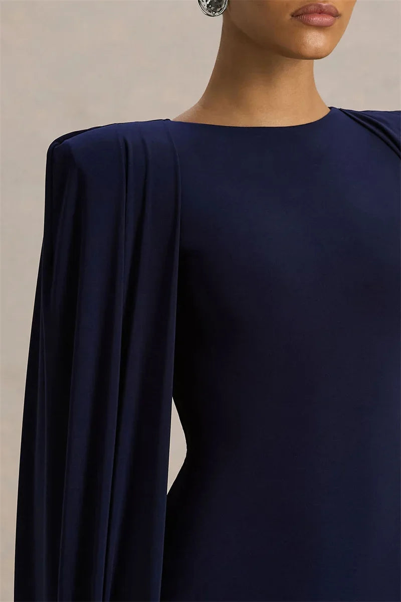 Sleeve Zipper O Dress