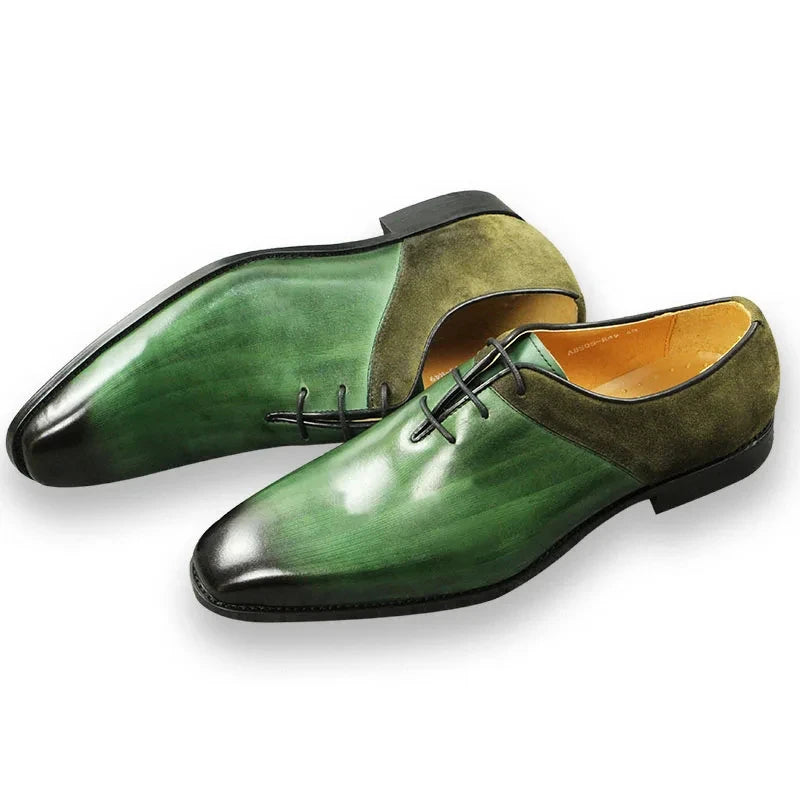 Green Classic Leather Formal Casual Wedding P