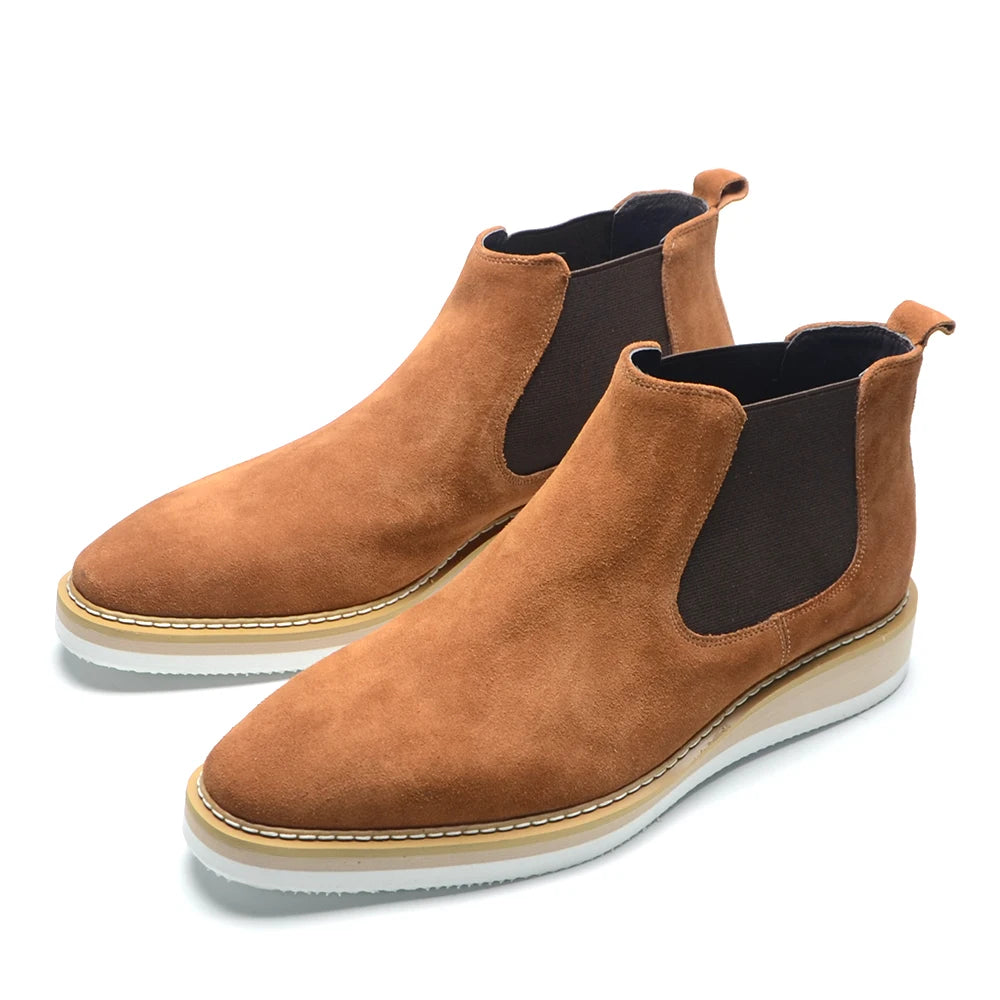 Chelsea Ankle Boots Cow Suede Leather Classic