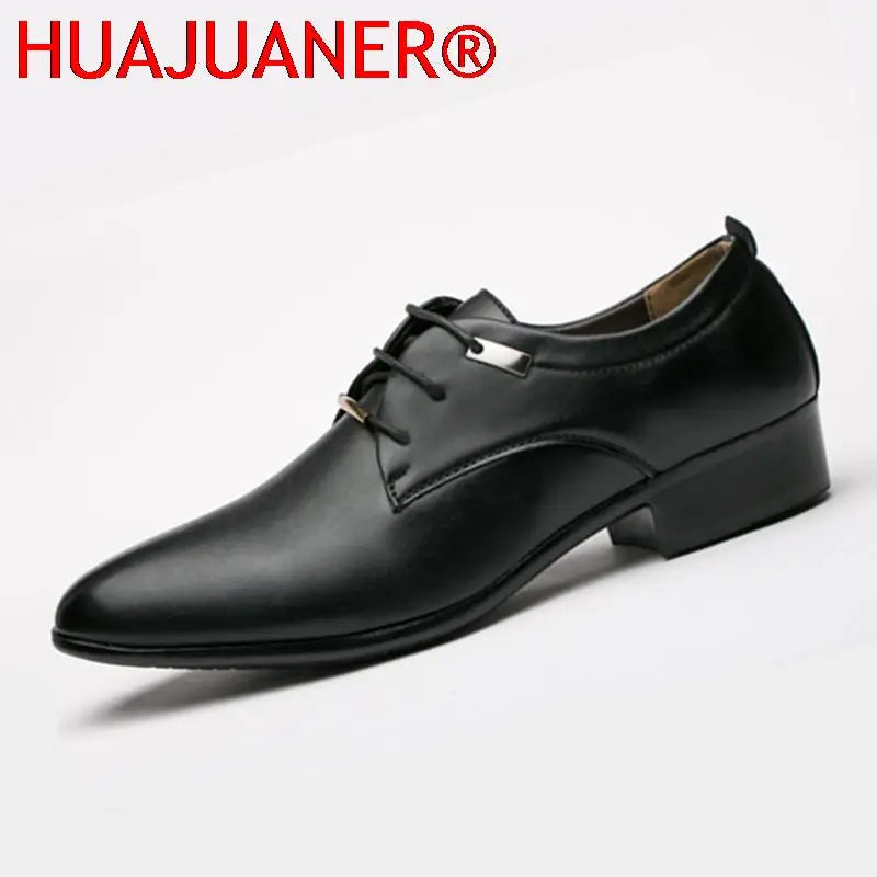 Elegant Leather Italian Formal Dress Male Foo