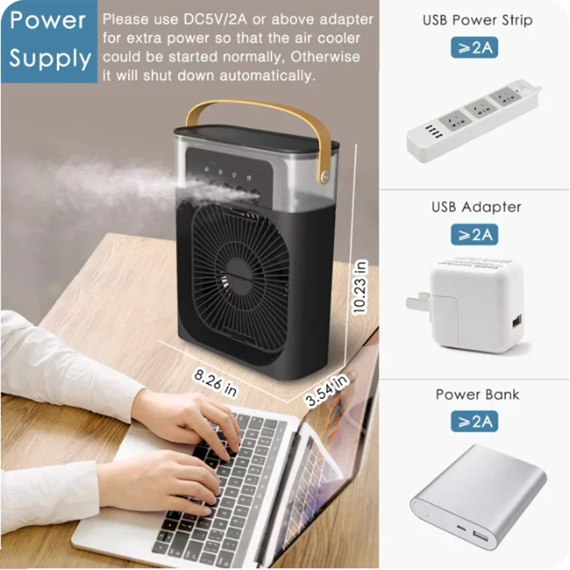 Modern Small Air Cooler 3 Speed Fan Air Condi