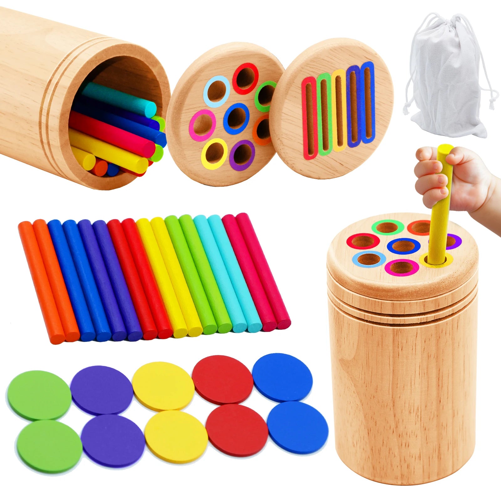 Wooden Color Sorting Learning Set