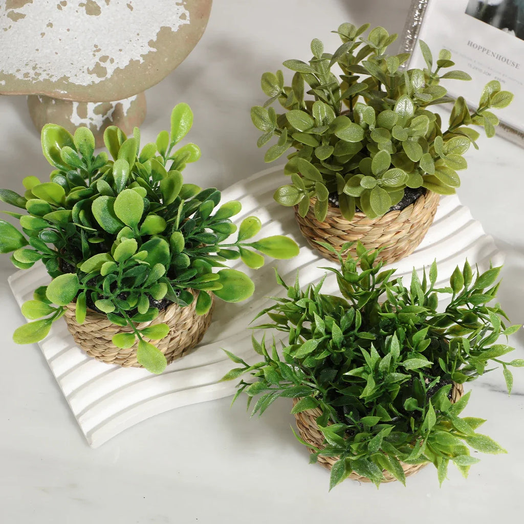 3pcs Green Artificial Plants