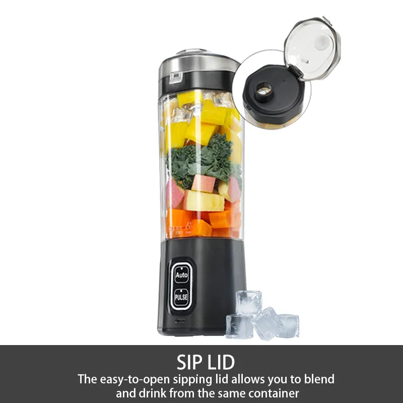 Electric Juice Blender 700Ml Usb Rechargeable