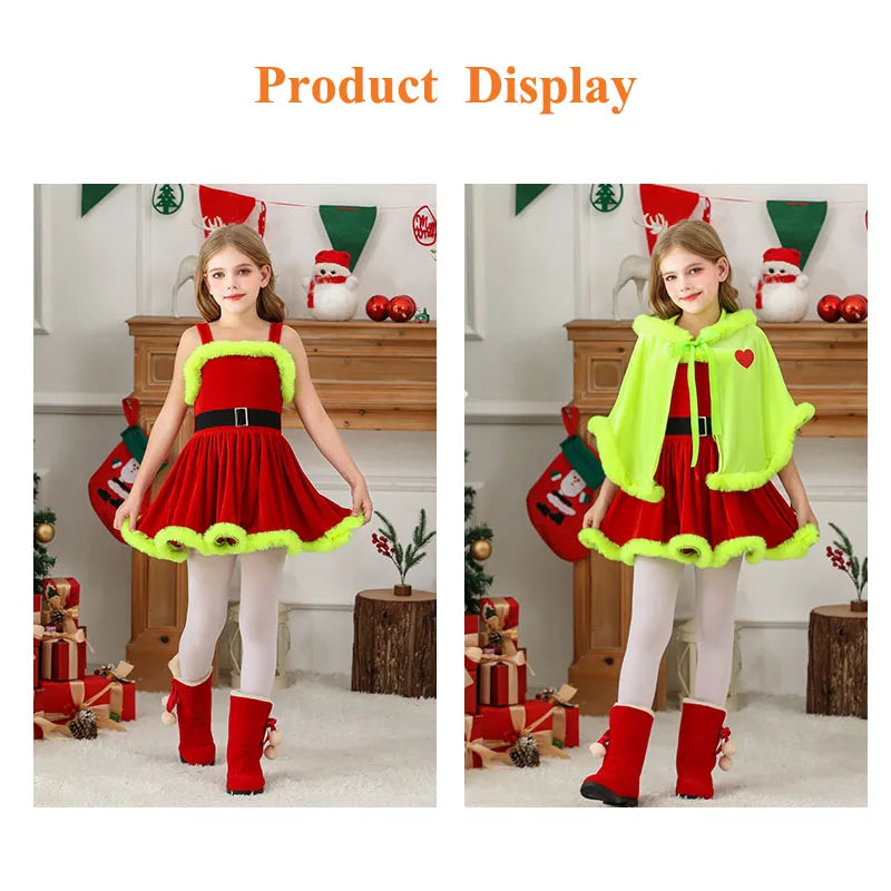 Red Green Warm Dress