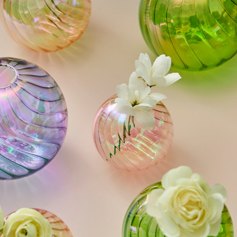 Iridescent Ball Vases ation