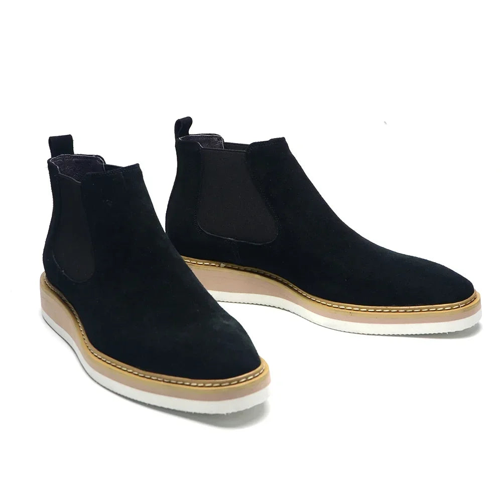 Chelsea Ankle Boots Cow Suede Leather Classic