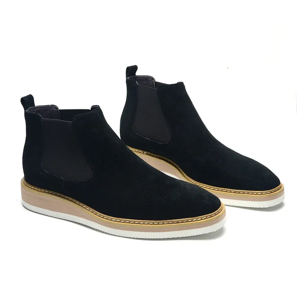 Chelsea Ankle Boots Cow Suede Leather Classic