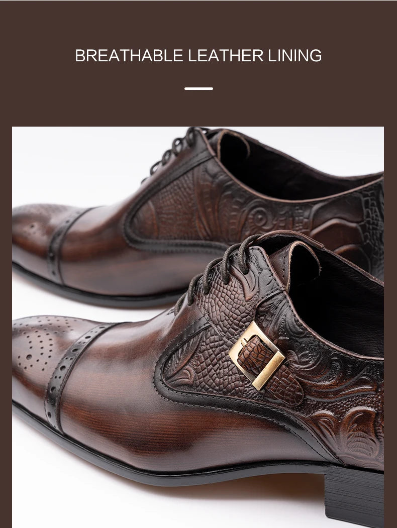 Luxury Business High End Leather Oxford Elega
