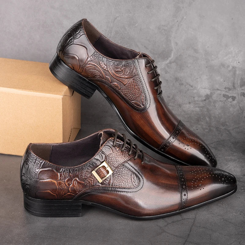 Luxury Business High End Leather Oxford Elega