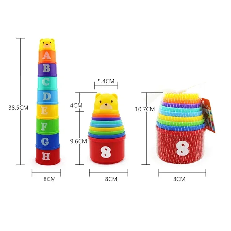 9PCS s Stackable Numbers Play & Learn Gear