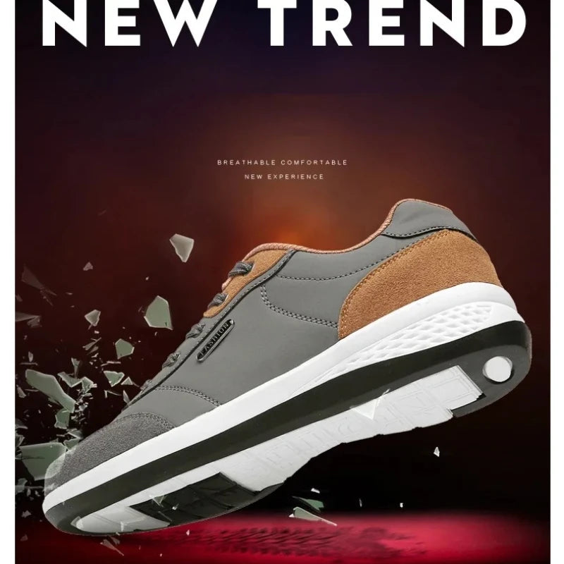 Sneakers Pu Leather Trend Casual Breathable L