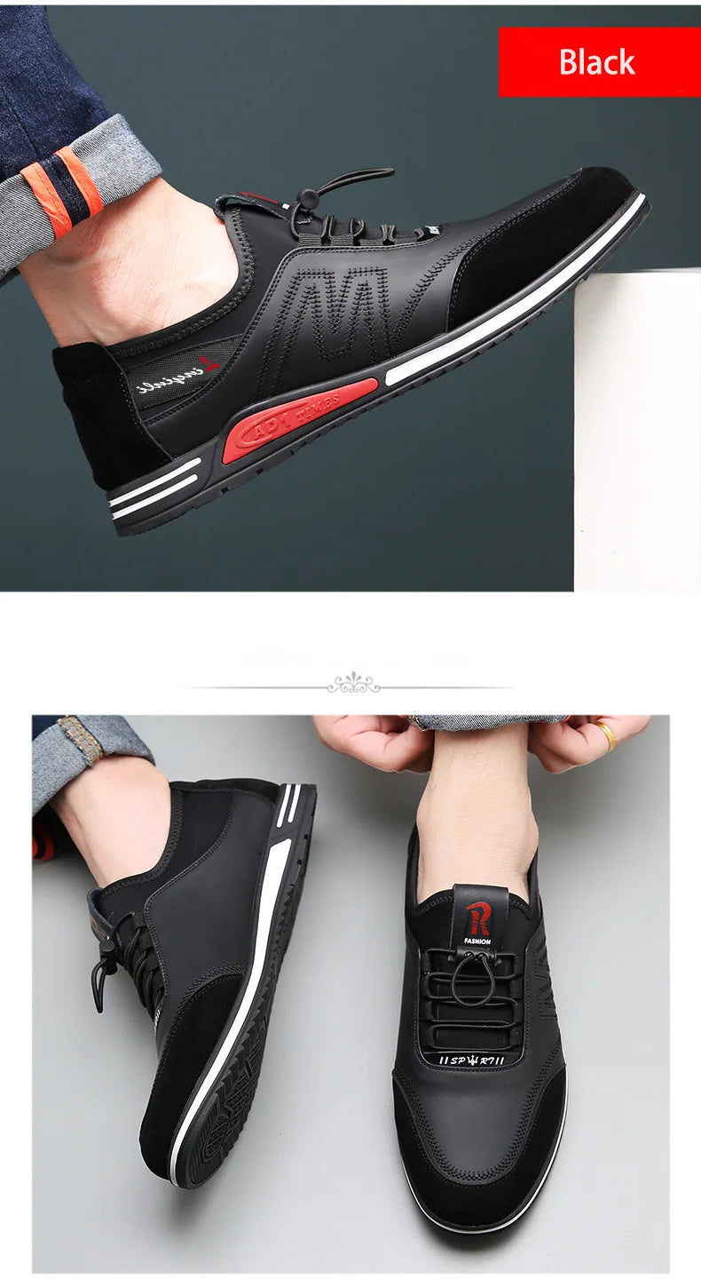 Fashion Genuine Leather Loafers Breathable Au
