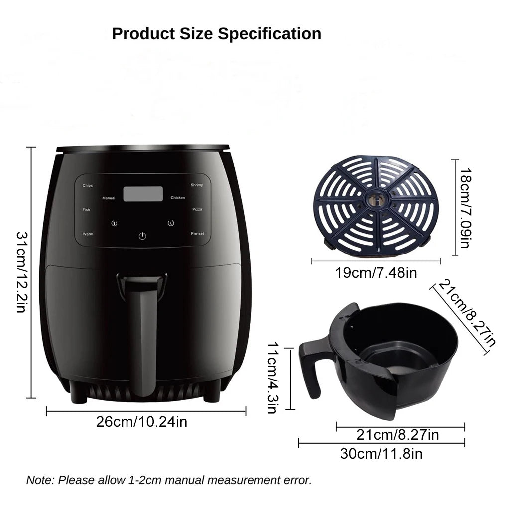 6L Air Fryer Touch Screen Oven Electro Mechan