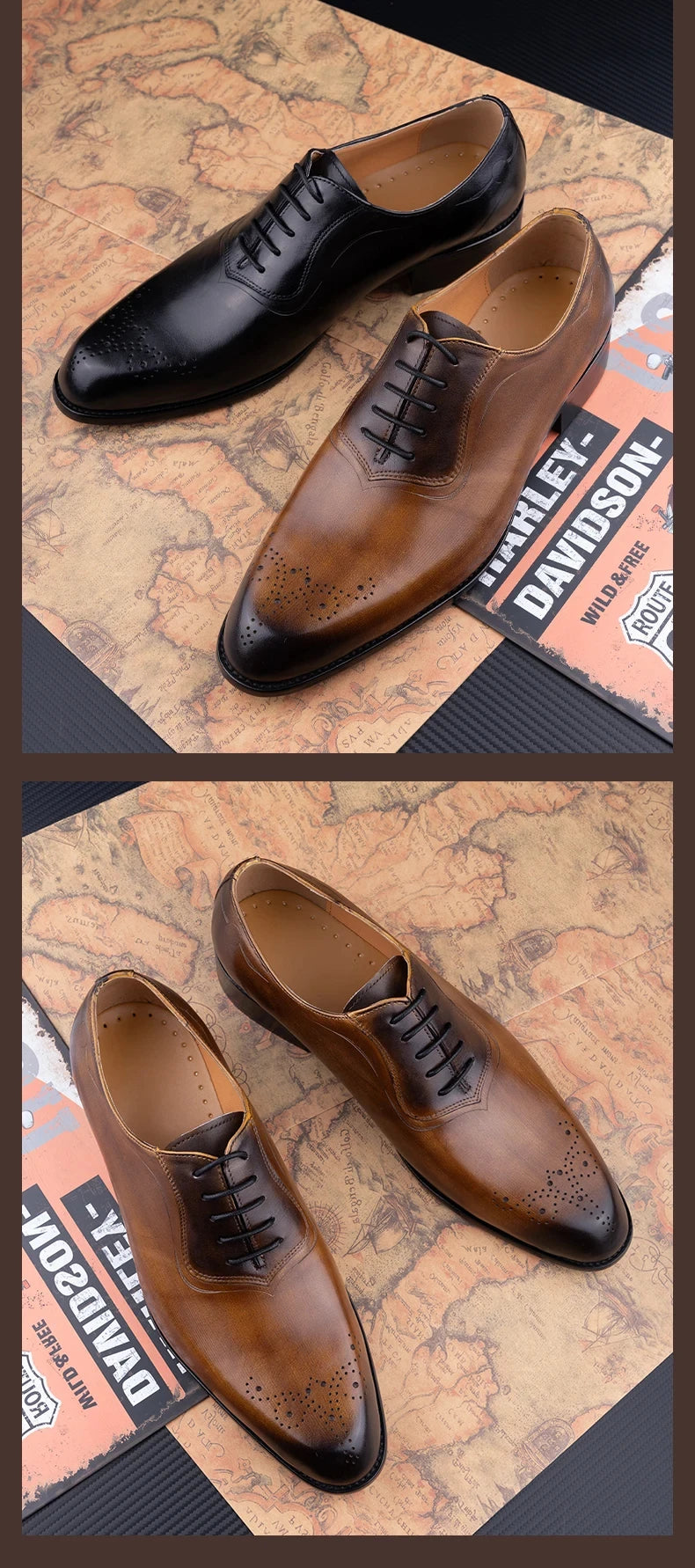 Classic Dress Oxfords Designer Style Burnishi