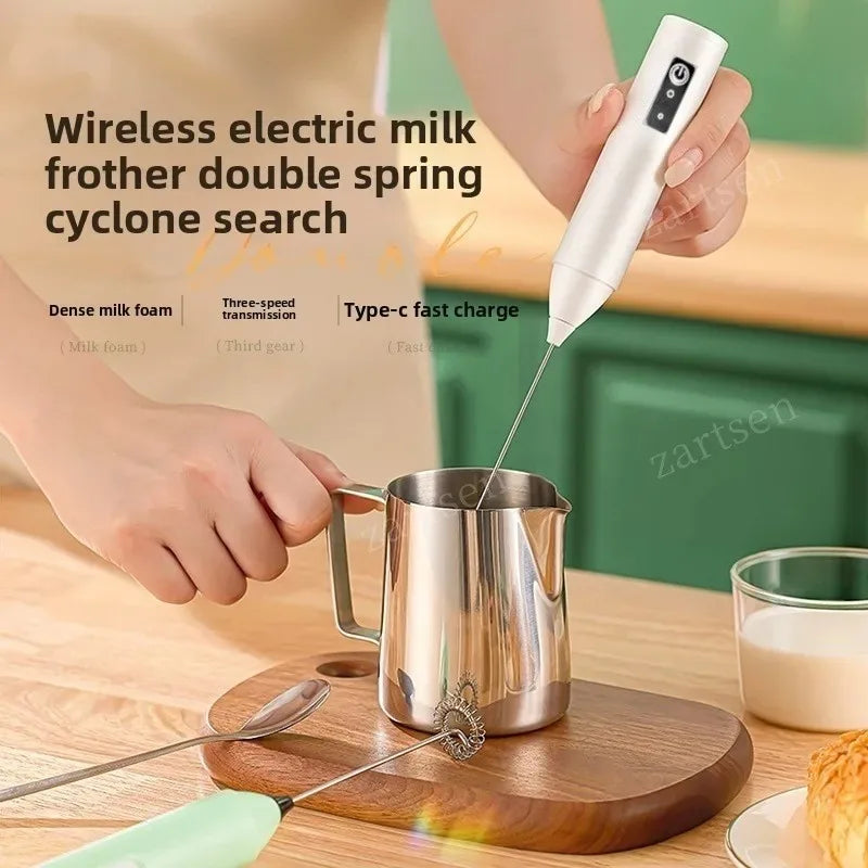 Wireless Milk Frother Electric Type C Handhel