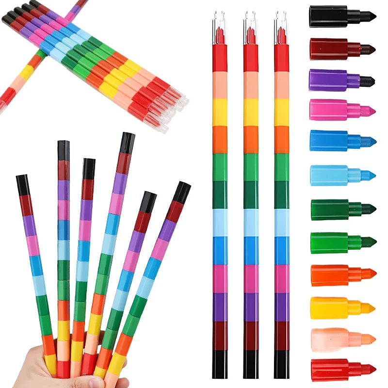 Crayon 12Color Stackable Crayons Play & Learn G