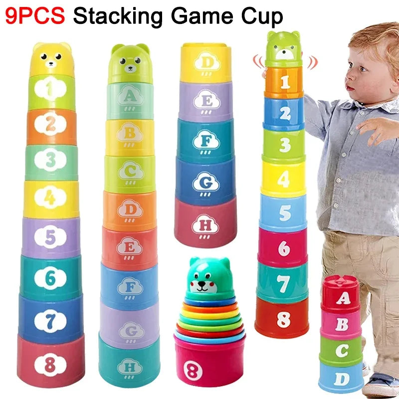 9PCS s Stackable Numbers Play & Learn Gear