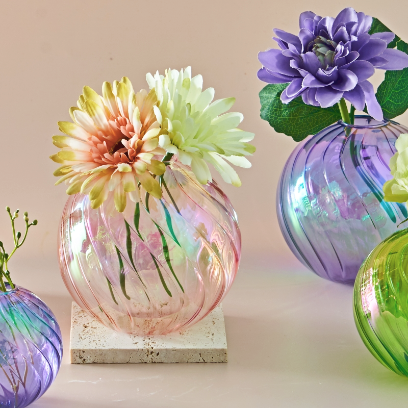 Iridescent Ball Vases ation