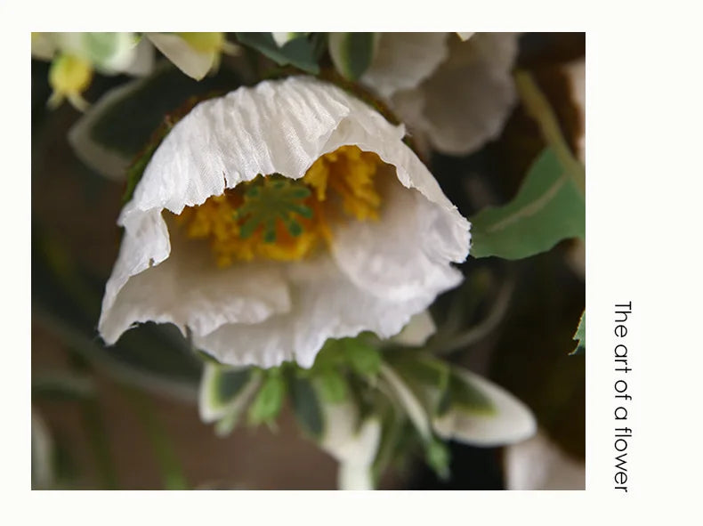 4Head Artificial Poppy Flower