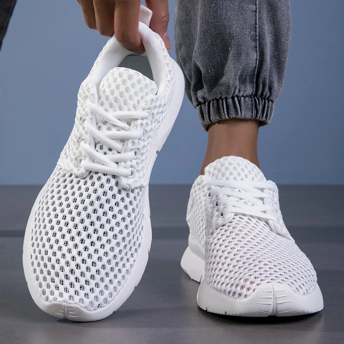 White Mesh Sneakers New Summer Lightweight Ca