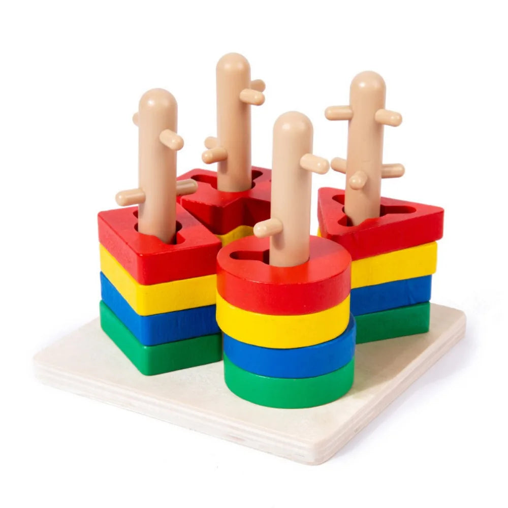 Colorful Wooden Recognition Color Play & Learn