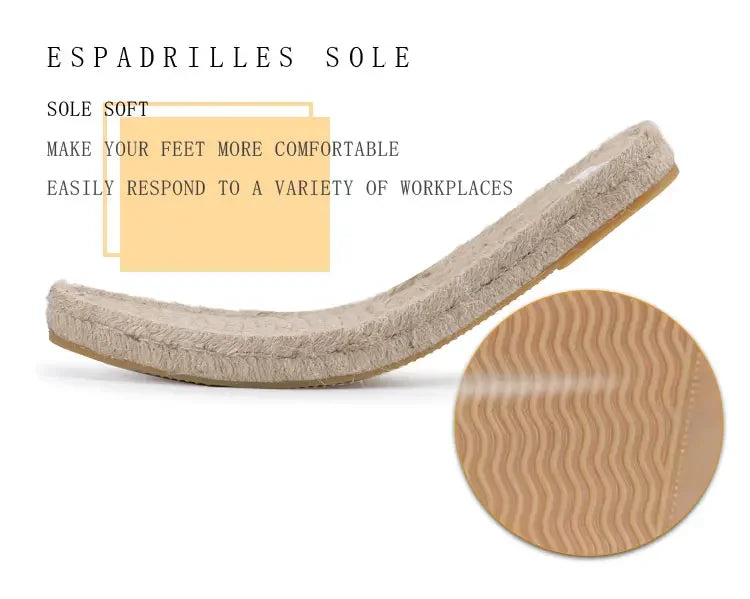 Classic Spring Autumn Hemp Canvas Espadrilles